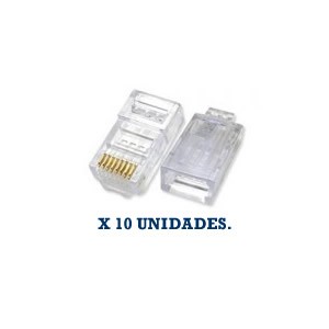 [RJ45CAT510] Bolsa x 10 conectores RJ45 CAT5